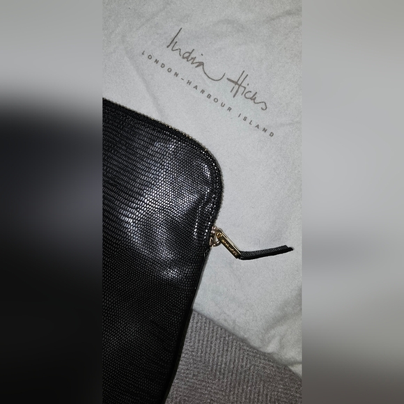 India Hicks Black Textured Leather Portfolio - Picture 10 of 13